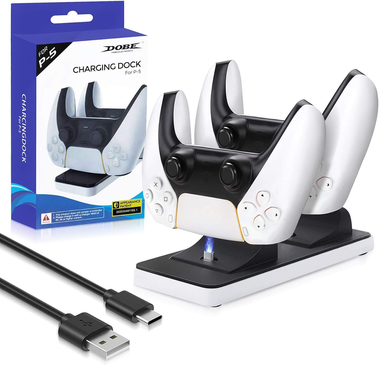 Likorlove Chargeur ps5, Console ps5 Station Double de Chargement avec Socle à Double