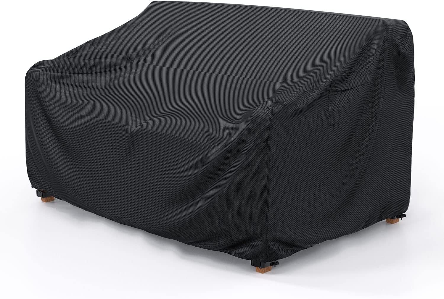 Photo 1 of **DRAWSTRING CINCH ON ONE SIDE BROKEN** Mrrihand Heavy Duty Patio Sofa Cover Waterproof, 3-Seater Outdoor Sofa Loveseat Cover, Outdoor Patio Furniture Cover with Air Vent and Handles, 78" W×42" D×32" H, Black
