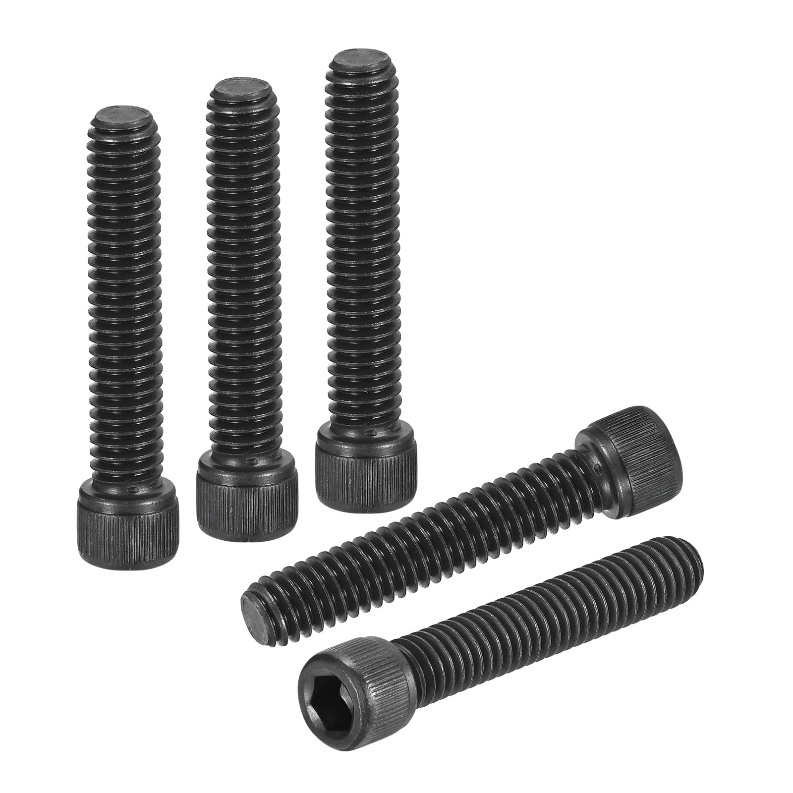 DTGN 5/16"-18x1-1/2" Socket Head Cap Screws Bolts - 20Pack - Good for Road Bicycle, Mountain Bike, Auto, Motorcycle - Carbon Steel Hex Head Metric Screws, Black