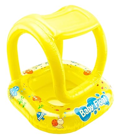 VAPIAO Kinder Schlauchboot Schwimm Lernboot Gummiboot mit Sonnenschutz Dach ideal für das Schwimmbad, Strand, Urlaub, See ode