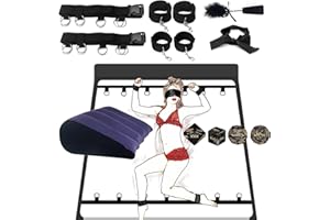 Bed Bondage Restraint Kit for Couples King Bed Sex Tie Downs Under Mattress Queen Size Bed Straps for Adult Play Spreaders Ba
