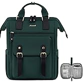 LOVEVOOK Laptop Backpack for Women, Teacher Nurse Bag Work Travel Computer Backpacks Purse,Water Resistant Daypack,Dark Green 15.6in