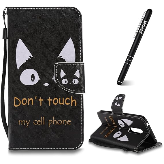 ZTE AXON 7 Hülle Schwarz,Slynmax Wallet Handyhülle Flip Tasche Schutzhülle für ZTE AXON 7PU Leder Klapphülle Cover Case Leder