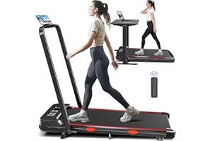 AHGOKL 3 in 1 Walking Pad Treadmill with Handle Bar & Incline, 300 lb Capacity, 2.5HP Under Desk Treadmill, Portable Foldable Treadmills for Home Small Spaces Office