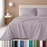 CALIFORNIA DESIGN DEN 5-Star Hotel 600 Thread Count 100% Cotton Sheets Set - Soft & Smooth Queen Sheet Set with Deep Pockets, Quality Beats Egyptian Cotton Claims (Lavender)