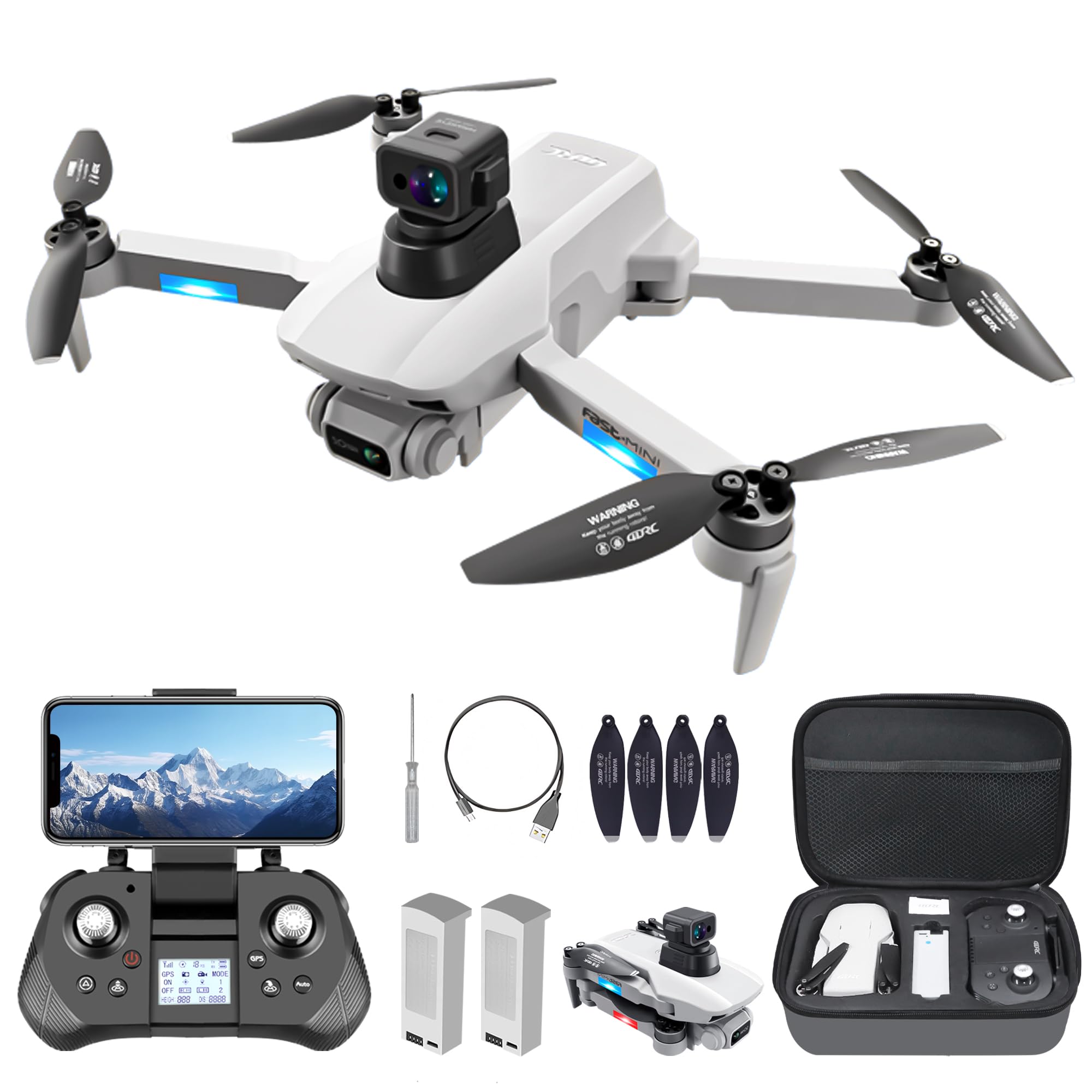 Photo 1 of GPS Drones with Camera for Adults 4K with Brushless Motor and Follow Me Mode,Long Flight Time and Distance,5G FPV Transmission and Auto Return, Foldable RC Quadcopter for Beginner and Kids,Under249g