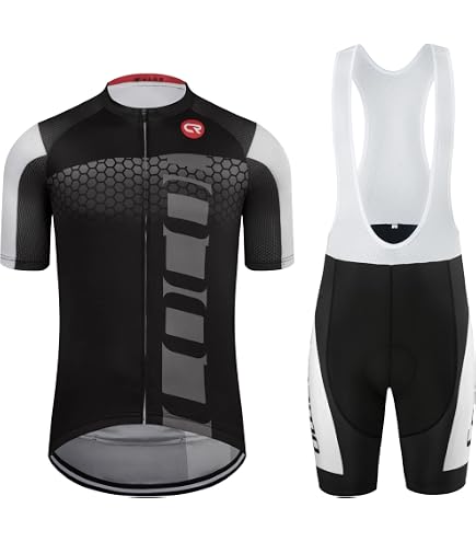 Maillot Cyclisme Homme SUDUSUDO - Ensemble Manches Courtes Avec Coussin Gel 20D, Respirant