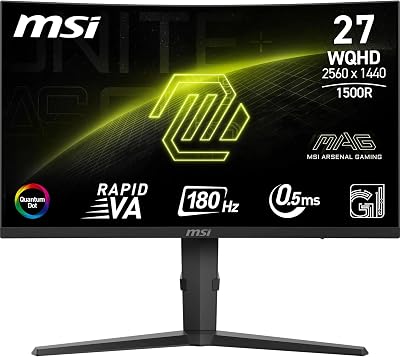 MSI MAG 275CQRF QD E2 27 Inch WQHD Curved Gaming Monitor 180 Hz