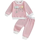 Nyapruwe Baby Girl Outfits Toddler Fall Winter Clothes Cute Long Sleeve Sweatshirt Tops Pants Set Infant 2Pcs Clothing