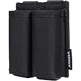 VISMIX Pistol Magazine Pouch, Double 9mm Mag Pouch with Quick Release Kydex Insert and MOLLE Compatible