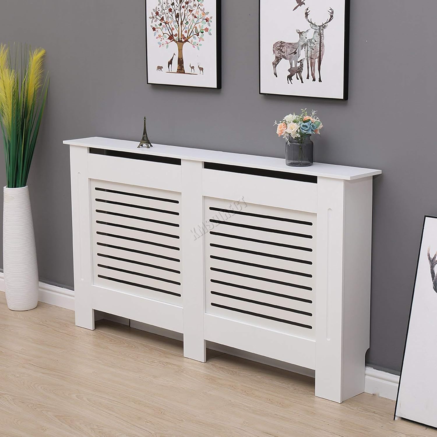 Westwood White Painted Radiator Cover Wall Cabinet Wood Mdf