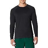 Amazon Essentials Men's Athletic Soft Performance Lightweight Long Sleeve Gym Workout Shirt, Space Dye