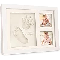 Baby Hand and Footprint Kit - Quick Dry Clay Baby Footprint Kit, Newborn Keepsake, Nursery Picture Frame for Boys, Girls, Per