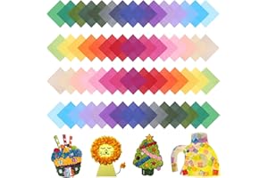 Naler 6000 Pcs 2" x 2" Art Tissue Paper Assorted Colors for DIY Projects, Classroom Activities, Art Paper Craft Scrunch Art C