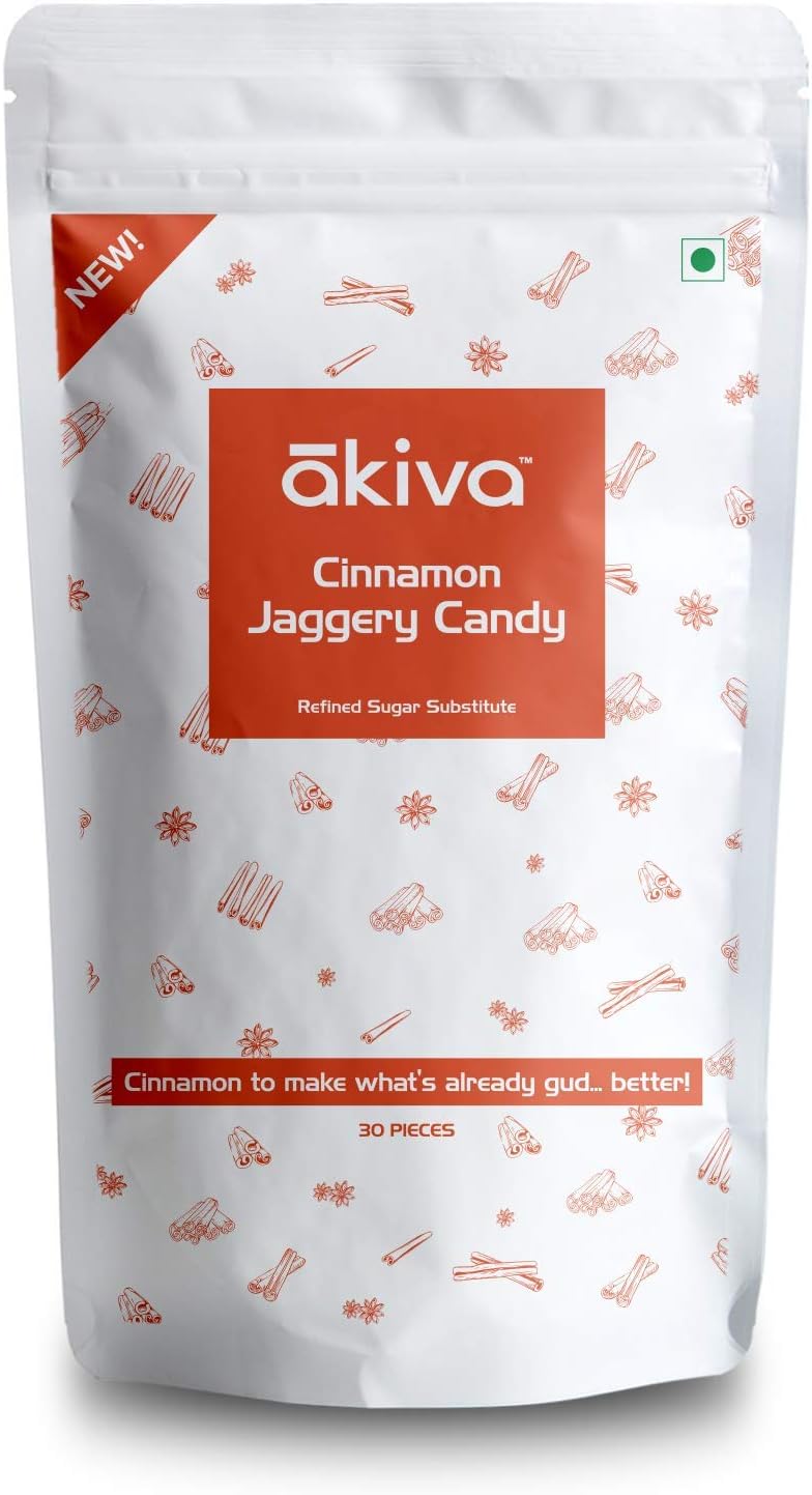 Akiva Superfoods Jaggery Cinnamon Candy, 150 g
