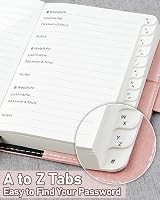 WEMATE Password Book with Lock 600+ Entries Rose Gold 4.33 x 6.18 in view 7