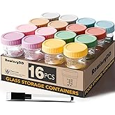 16 Pack Glass Baby Food Storage Containers, 4 oz Leakproof Baby Food Jars with Lids, Small Glass Food Containers for Infant B