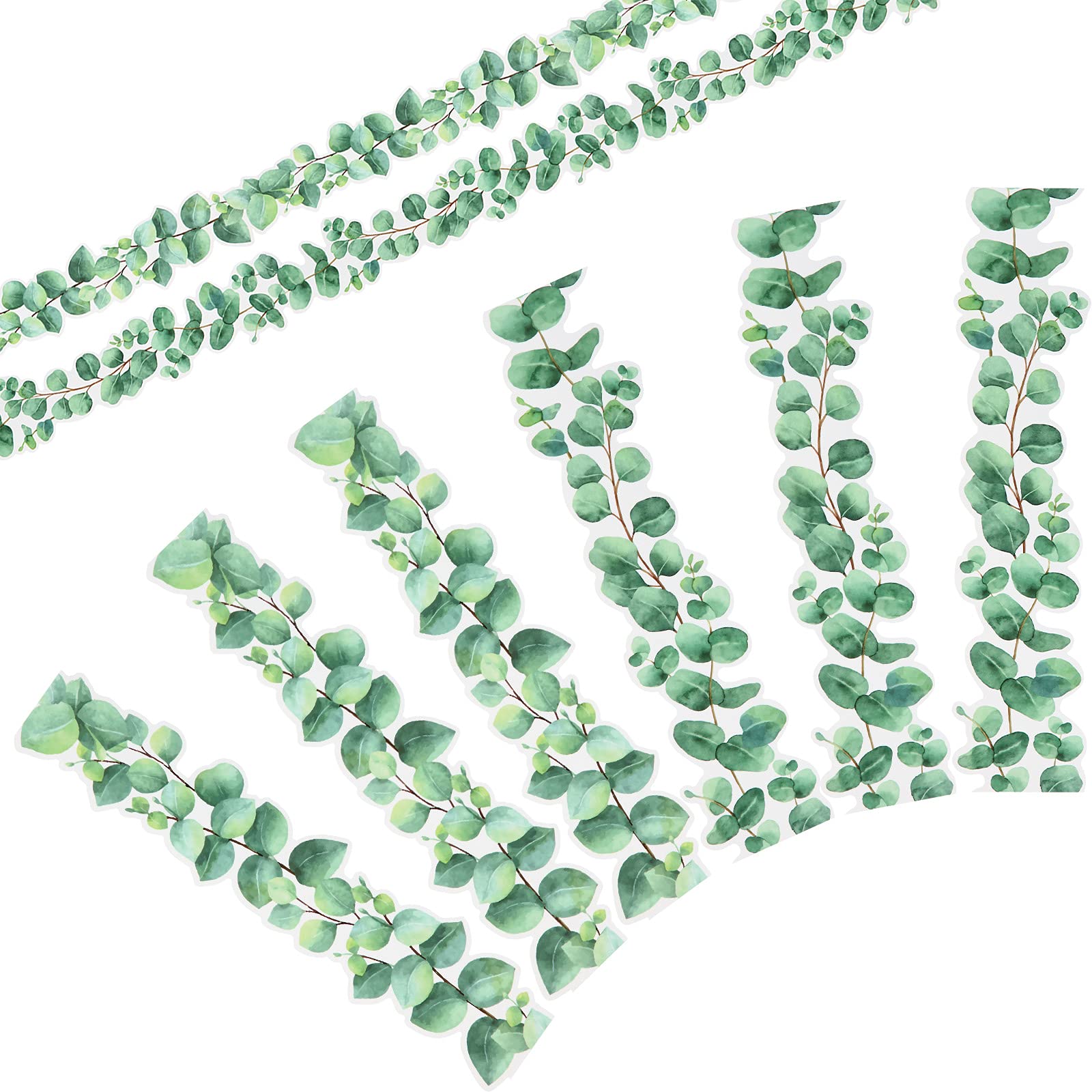Photo 1 of 59ft Eucalyptus Border Bulletin Board Classroom Boho Bulletin Wall Decor Trim Border Decor Wall Decals Tropical Leaves Greenery Decoration Green