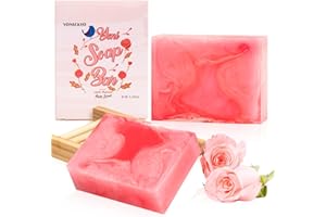 YONISAYO 2 PCS Yoni Bar Soap, Yoni Wash Organic Big Yoni Soap Bar for Women PH Balance Feminine Wash, 2 * 5.29oz Rose Body Vaginal Soap Yoni Bar Moisturizing Remove Odor