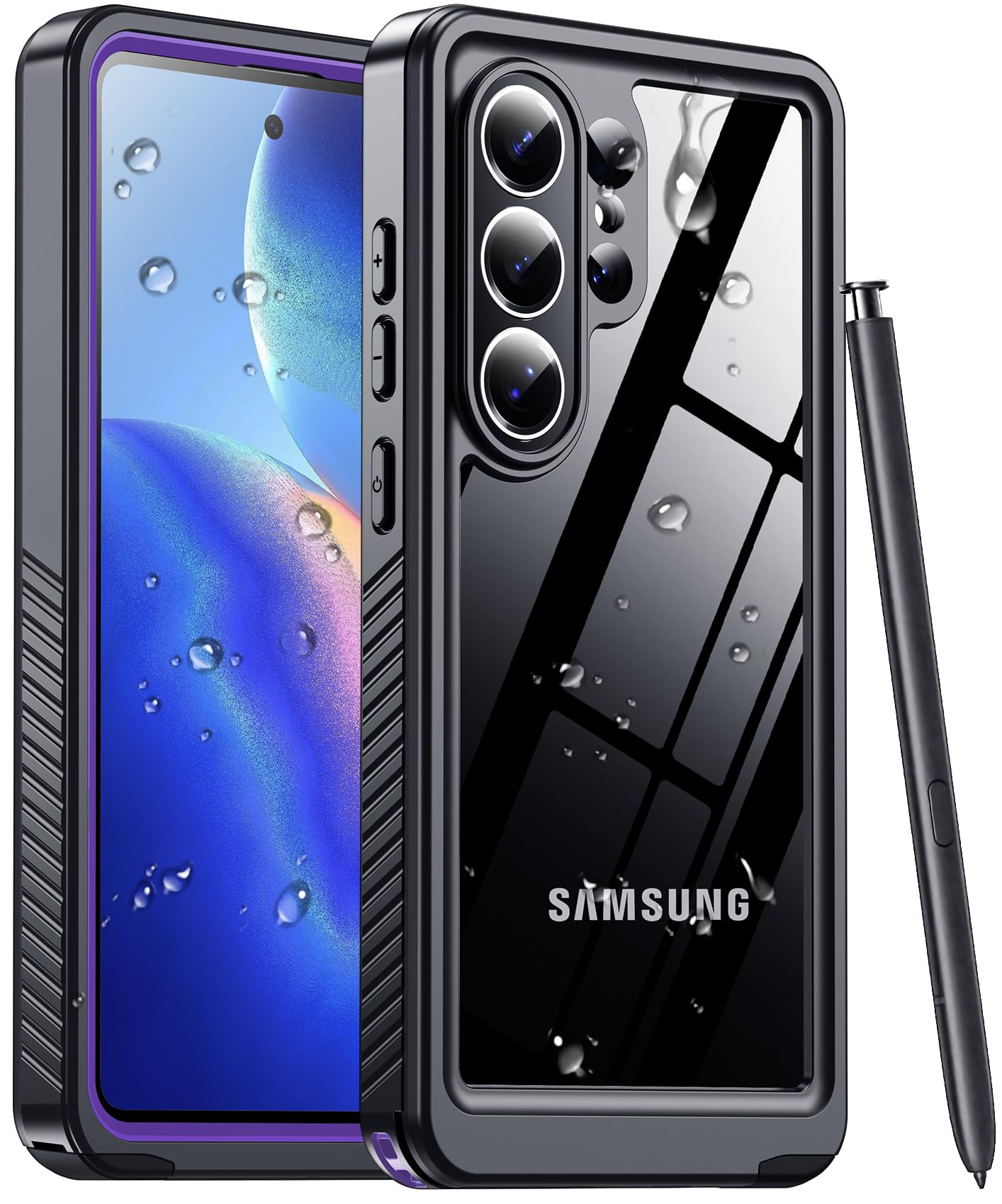 Photo 1 of MOZOTER Designed for Samsung Galaxy S26 Ultra Case Waterproof, Military Shockproof Full Body Cover with Built-in Screen & Lens Protector, IP68 Underwater Protection for S26 Ultra 6.9" Purple