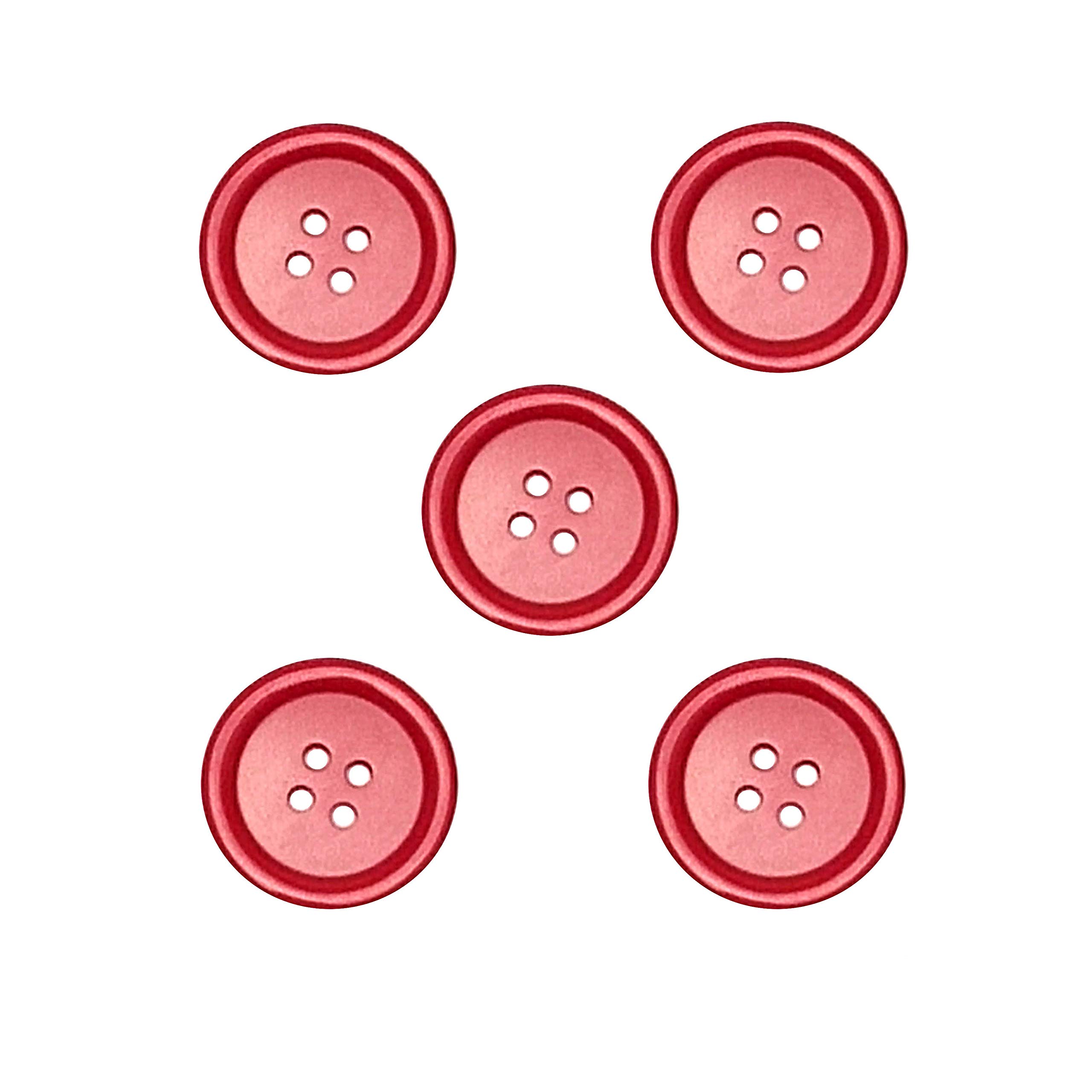 Libiline 100pcs Resin Button Solid Color 4Holes