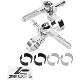 DIA-COMPE ENE CICLO Thumb Shifter Set &ndash; 2/3x Front &amp; 8/9/10-Spd Rear, Silver, with Zeoss Sticker, DP3174-S-ZEO