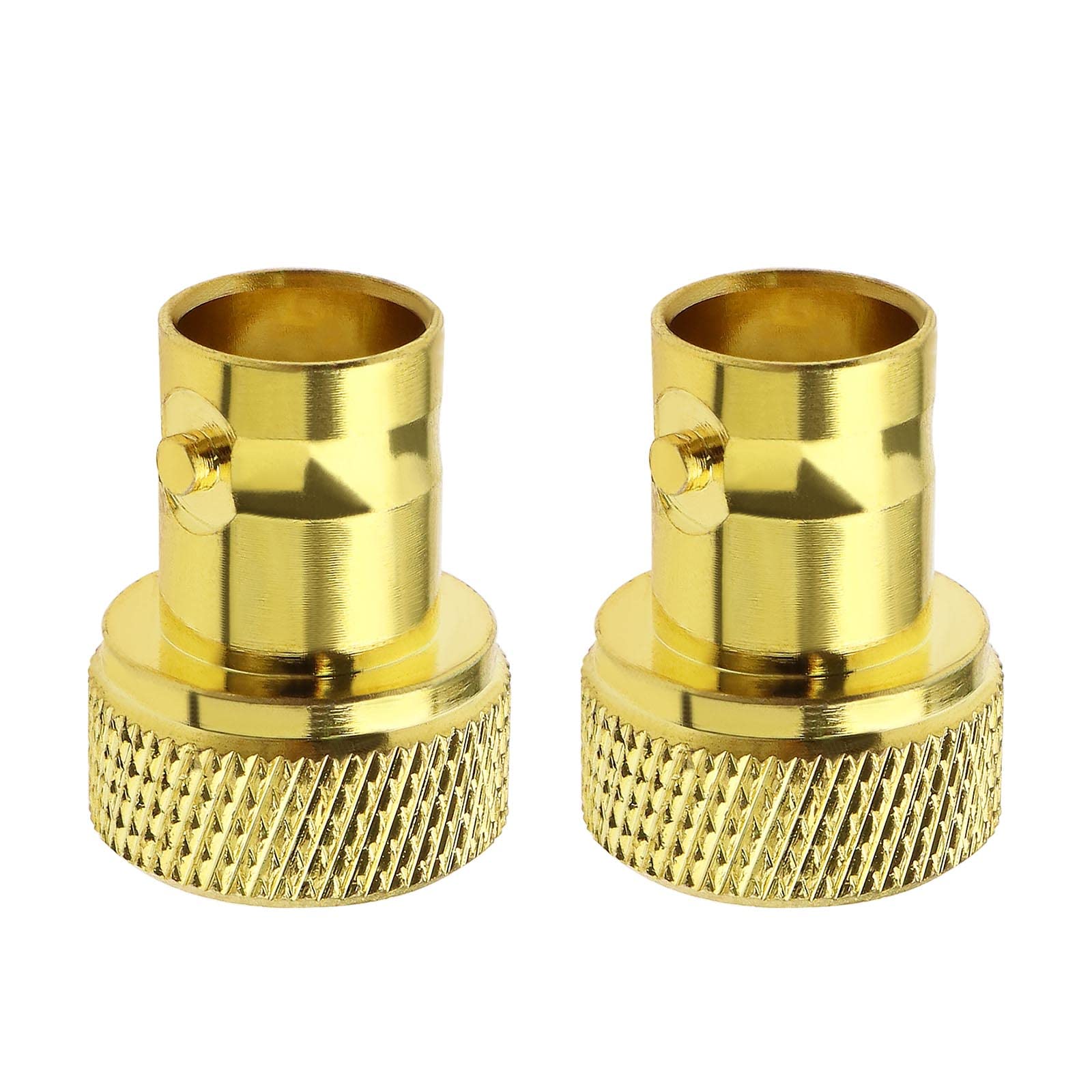 2PCS BNC Female to SMA Male Coaxial Adapter BNC to SMA Coax Jack Connector Brass Gold-plating Converter for Coaxial Cable Surveillance Cameras WiFi Radio