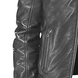 SWJGLITTR Men Slim Fit Motorcyle Leather Jacket