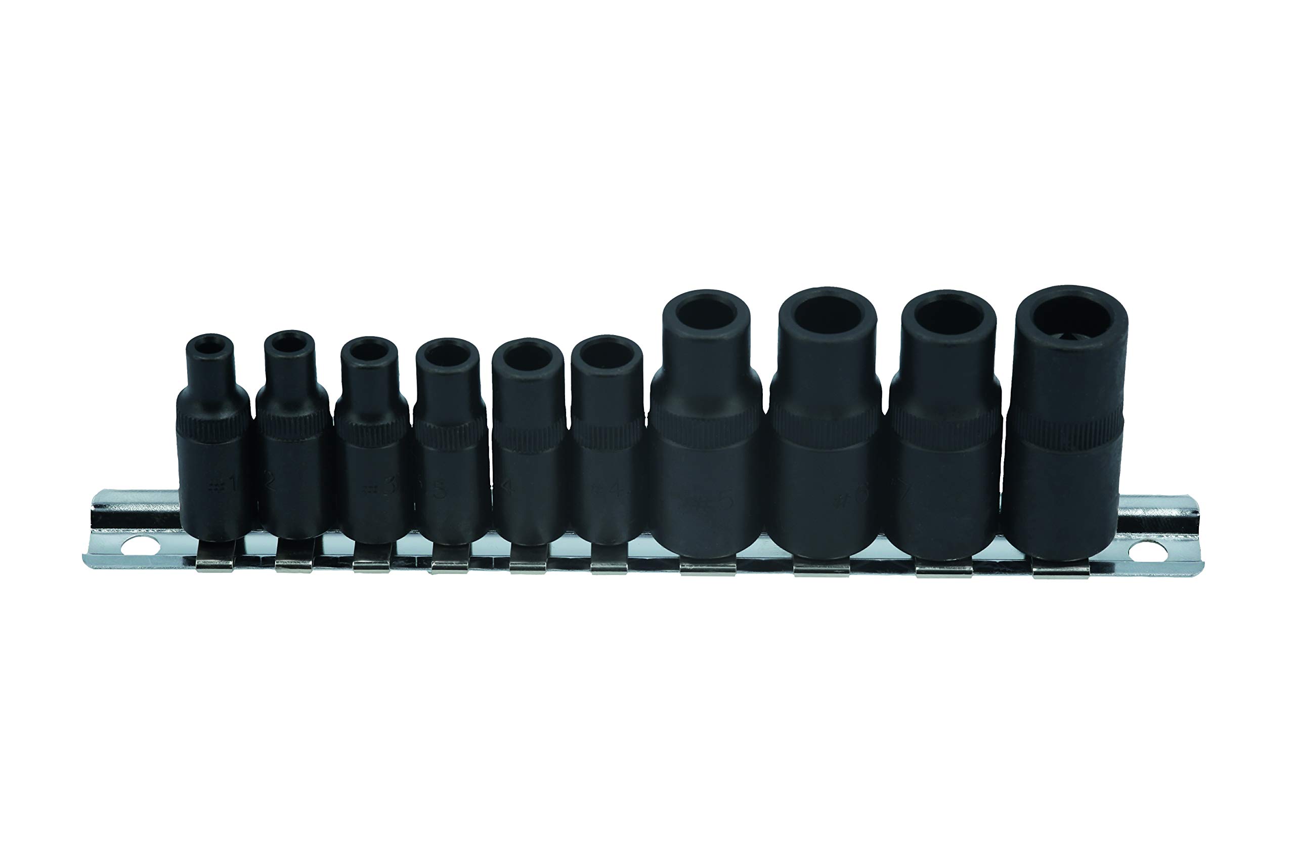 Laser 7901 Tap Socket Set 3/8"D, 1/4"D 10pc