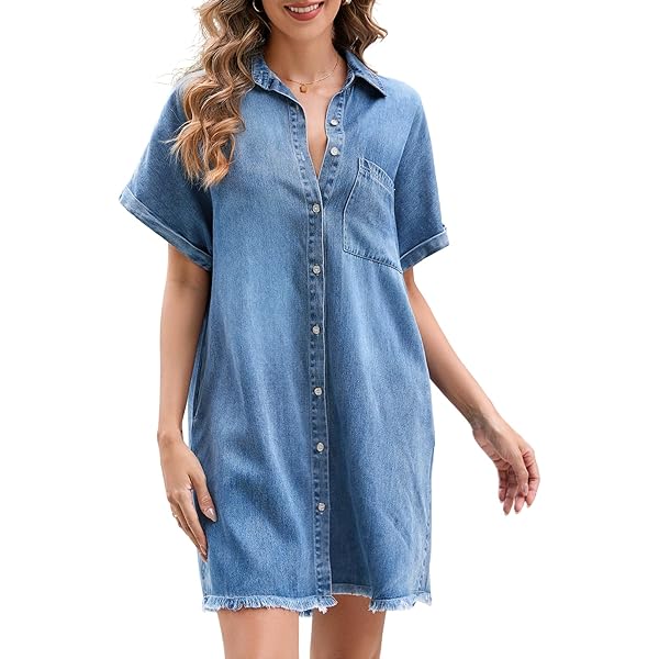 Splendid Women's Shirt Dress, Medium Wash, Large at Amazon Women's Clothing  store