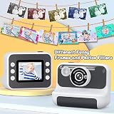 Hangrui Kids Camera Instant Print 2.4" 1080P 32GB Card 3 Rolls Paper White view 3