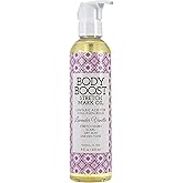 Body Boost Lavender Stretch Mark Oil 8oz- Repair Stretch Marks and Scars- Pregnancy and Nursing Safe- Vegan