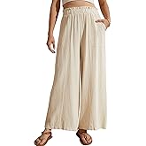 Beautiful Nomad Women's Linen Pants High Waisted Wide Leg Casual Palazzo Pant with Pockets