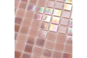 smafusion 11.5sqft Pink Mosaic Tiles for Bathroom Floor and Wall, Kitchen Backsplash, Shower and steam Areas, Accent, Fireplace, Indoors, Restaurants, Hotels, Laundry, Swimming Pool (Light Pink)