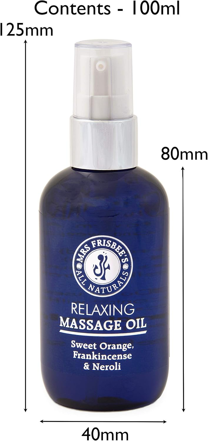 Relaxing Massage Oil/Body Oil with Neroli, Sweet Orange & Frankincense Pure Essential Oils - Image 3