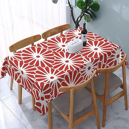 Amazon 花柄 可愛い テーブルクロス お手入れ簡単 長方形 テーブルカバー 汚れ防止 テーブルマット 食卓カバー デスクマット 防油 耐熱 耐久性 マルチクロス 家庭用 店舗用 キッチンファブリック テーブル掛け テーブル保護 レストラン 140x180cm テーブルクロス