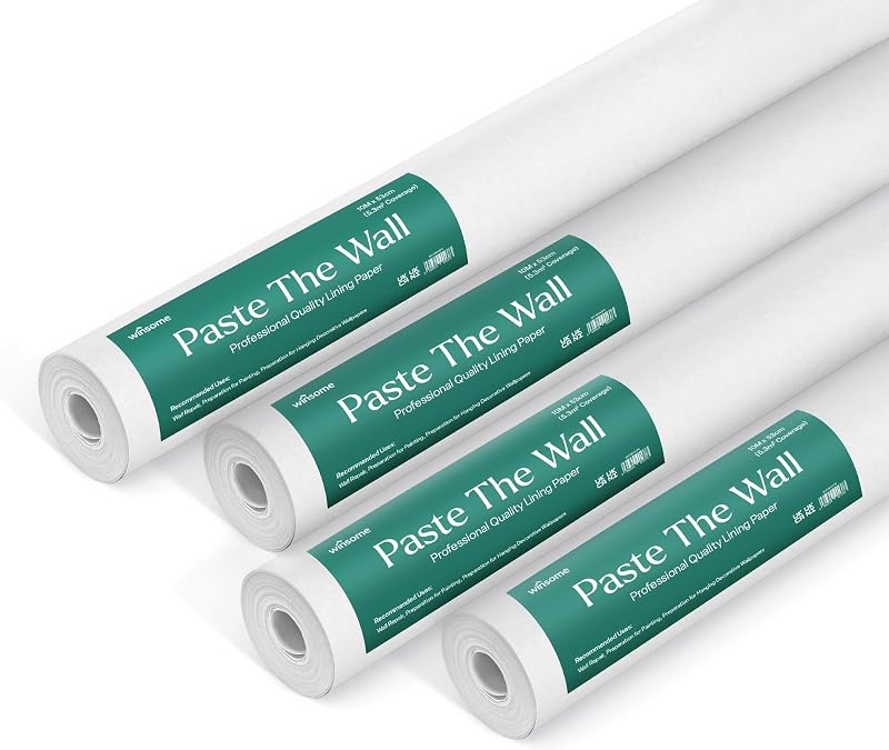 Winsome Paste The Wall Lining Paper 10M x 53cm Pack of 4 Heavy Duty PVC Free