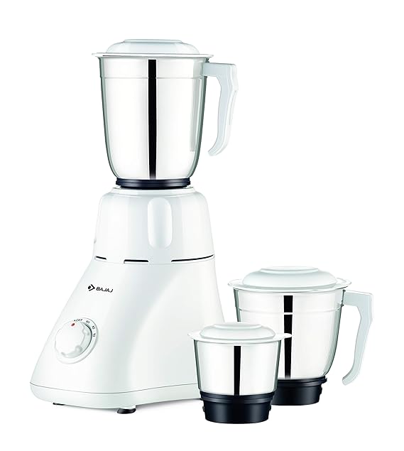 Buy Bajaj Easy 500Watt Mixer Grinder with 3 Jars (White) Online at Low