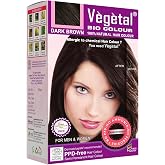 Vegetal Bio Hair Colour Dark Brown 50gm (1.8 Oz) Safe and Natural Hair Dye | Ammonia, PPD-Free &amp; Hypoallergenic Semi Permanent Hair Color, 100% Organic and Herbal Bio Hair Color Complete Kit Included
