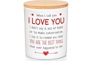 VIWIX Valentines Day Gifts for Her, Him - Anniversary Couple, Valentines Gifts, Romantic Gifts for Husband, Wife, Men, Women, Boyfriend, Girlfriend, Love Candle - Lemongrass Valentines Candles 10 Oz