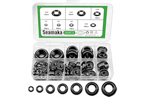 Seamaka 200 Pcs Black Finish Washers 7 Sizes 304 Stainless Steel Finishing Washers Countersunk Cup Assortment-#4#6#8#10#12#14#16