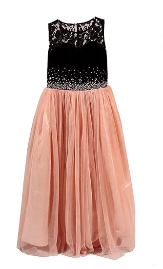 Peach black dress Clearance