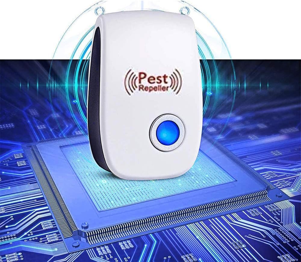 GoldTech Ultrasonic Pest Repeller 6 Pack 2020 Upgraded 100% Safe Electronic Pest Control Ultrasonic Repellent Indoor Plug-in Repellent for Bed Mosquitos, Mice, Cockroach, Spider, Ant, Bug and Insect: Health & Personal Care