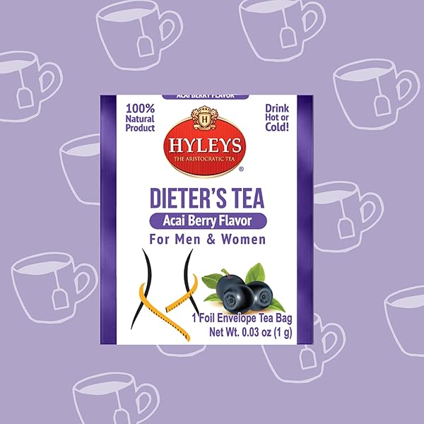 HYLEYS DIETER’S TEA WITH ACAI BERRY FLAVOR – 14 TEA BAGS – SLIMMING WEIGHT LOSS DETOX CLEANSE TEA