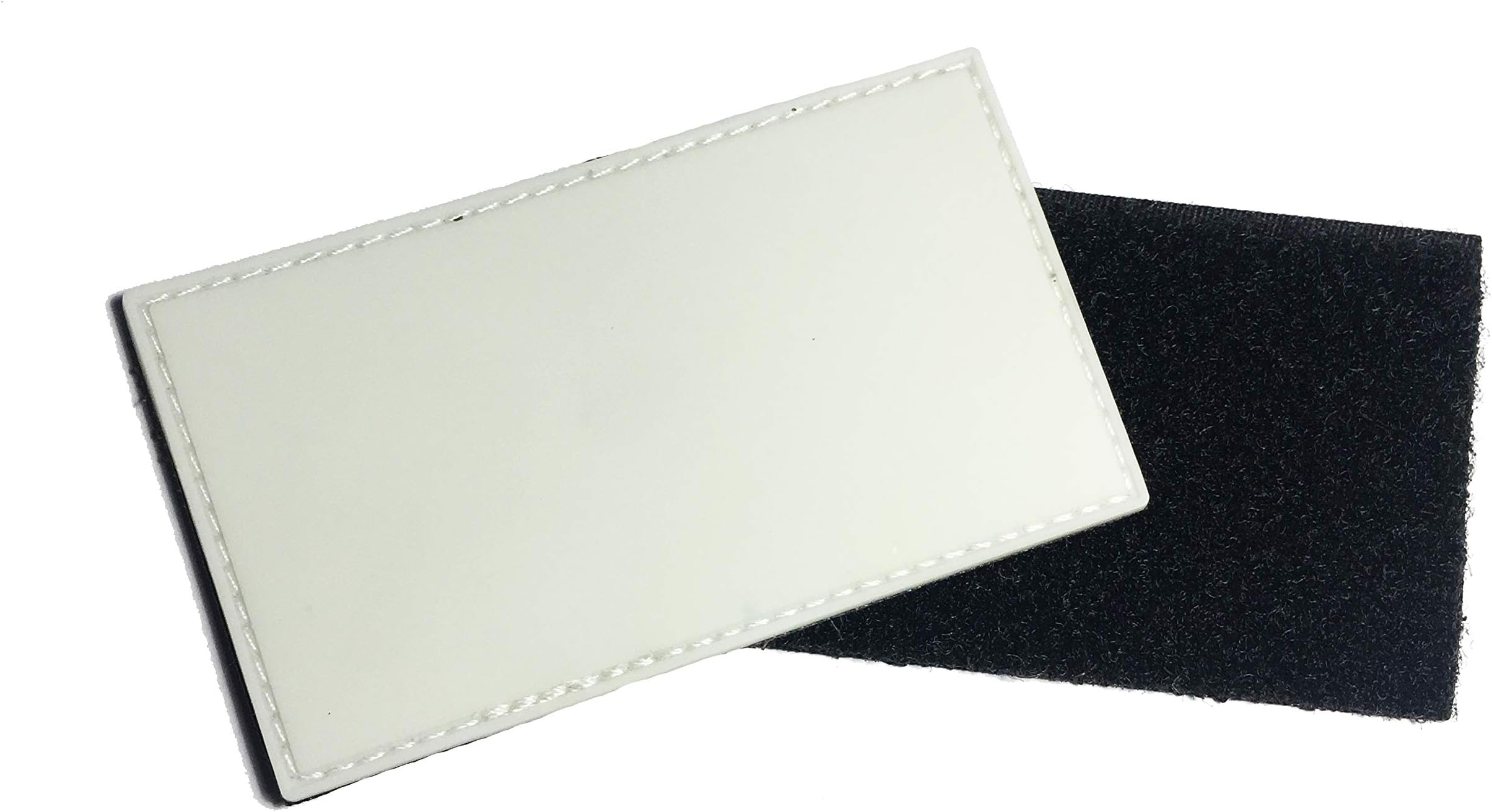 Blank Glow in The Dark Patch - Mil-Spec Photo Luminescent 3.5" x 2" Hook and Loop Back