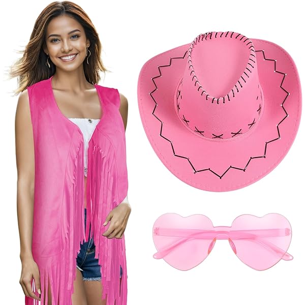 Chaleco Con Flecos Para Mujer Estilo Hippie Y Vaquero – Ante Sintético Con Borlas Y Remaches, Ideal Para Disfraces De Los 70, Festivales Y Ropa Boho Chic