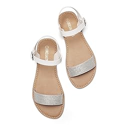 DREAM PAIRS Women's Ankle Strap Flat Sandals Open