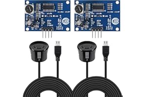 D-FLIFE 2pcs JSN-SR04T Ultrasonic Distance Measuring Module JSN-SR04T-V3.0 21~600CM 3mm High Precision Ultrasonic Distance Measure with Waterproof Sensor for Arduino