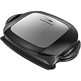 George Foreman GRP472P 5 Serving Removable Plate Grill and Pannini Press, Platinum/Black