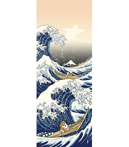 HAMAMONYO - Tenugui Tradizionale Giapponese Con Motivi Sakura E Passero Del Giappone, 90x34cm, 100% Cotone